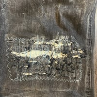 Image 5 of Waxed Black nd Bleu Denim Jeans