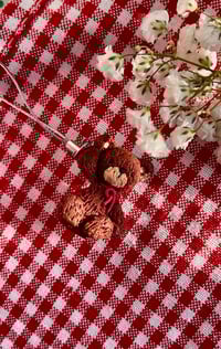 Image 1 of Leo Charm- Handmade Teddy Bear Charm- Cute Polymer Clay Accessory