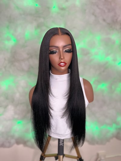 Image of Julia Hair ( YAKI TEXTURE )  Draw String 7x5 Lace Parting space wig 