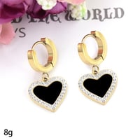 Image 1 of Gold heart shaped  earrings