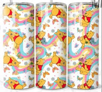 Rainbow Pooh 20oz tumbler 