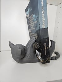 Image 5 of Cat Book Display with Articulating Tail – Book Holder for Shelves – Fits Up to 2” Books 