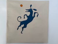 Image 1 of Whippet Cushion Cover - Teal whippet & ball copy