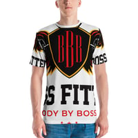 Image 2 of White and Black BossFitted Men's T-shirt