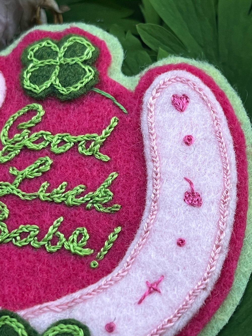 Image of Good Luck Babe! Felt Patch