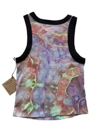 Image 4 of M Ladies Fitted Knit Contrast Tank in Muted Brights Ice Dye