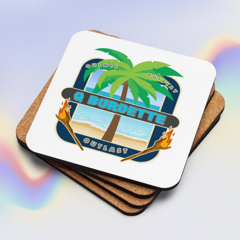 Q Burdette Cork-back Coaster