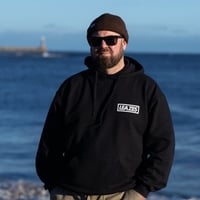 Image 1 of Leazes Hoodie - Front & Back Logo - BLACK