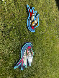 Image 4 of Pair of Hand Painted Traditional Swallow Wall Hanger