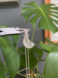 Image 4 of Silver Citrine Moon Crystal Necklace