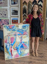 Image 4 of 'The Shape of her Strength' 1/1 Original mixed media on canvas framed