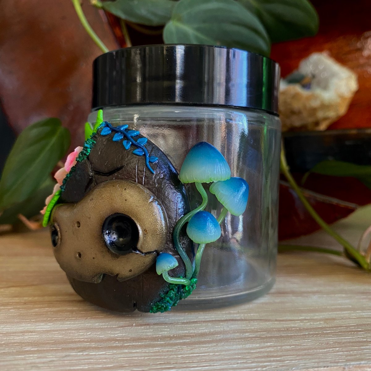 Robot Mushroom Stash Jar view 2