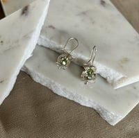 Image 3 of #18 Drop Earring with Double Green  Pearl