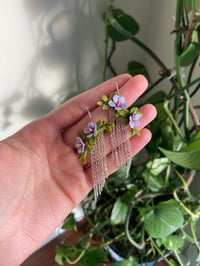 Image 2 of SYRIAC HIBISCUS dangles in purple💜