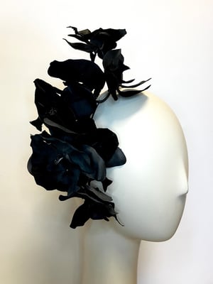 Image of Black orchid headpiece #2