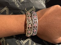 Image 1 of GG Antique Pink Crystal Cuffs