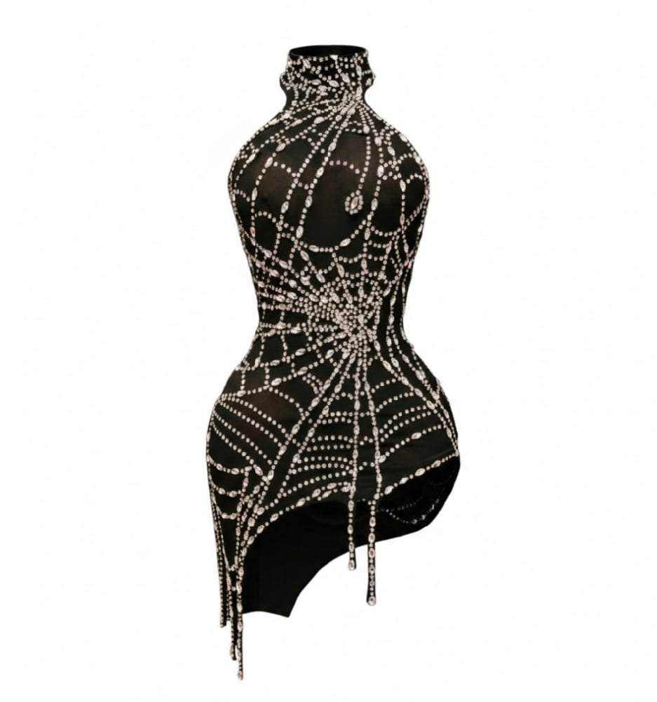 Image of Moonlit Web Siren Dress