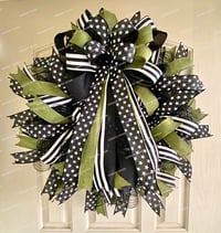 Image 1 of Thin Green Line Wreath (1 Ready to Ship)