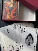 Coffret vintage Grimaud de 2 jeux de 54 cartes, dos tableau Paul Gauguin