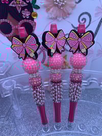 Pink Pencil with pink bead Pen