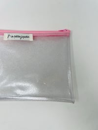 Image 11 of *NEW CO* Pochette transparentes pailletée fermeture colorée (format livre)
