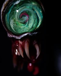 Image 11 of Monstrous Twisted Tongue Pendant, ooak