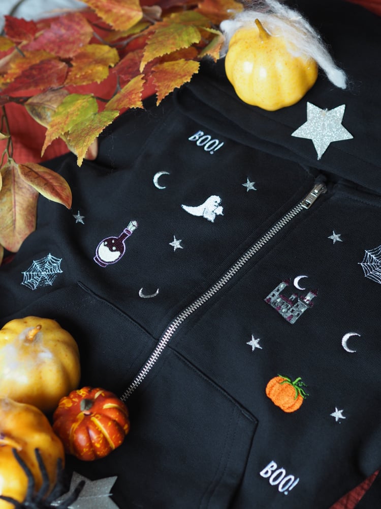 Image of Spooky Sprinkles - Black zipped hoody