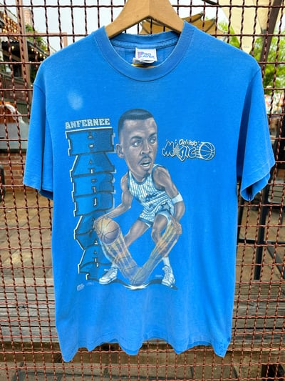 Image of 90s Vintage Pro Player Orlando Magic ANFERNEE “PENNY” HARDAWAY Caricature NBA Tee, SIZE: MEDIUM