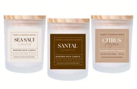 COZY HOME Trio Wooden Wick Candle Set