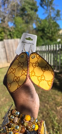 Image 3 of Mustard Gorg Girl Earrings n 4 Stack