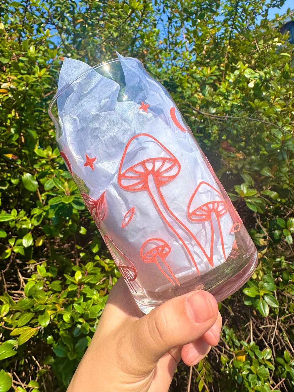 shroom night beer can glass cups