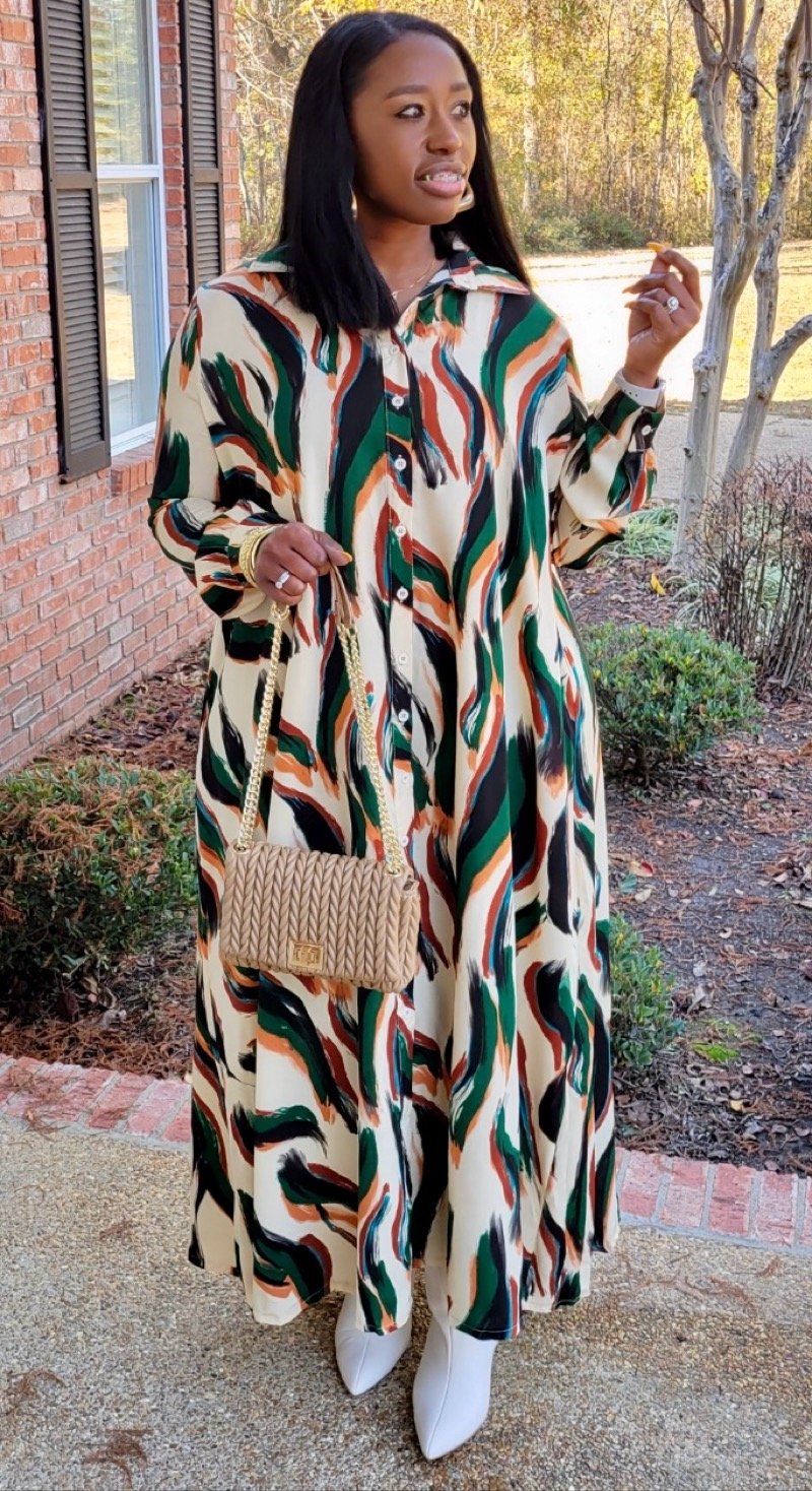 Image of Beauty Strokes Maxi Dress
