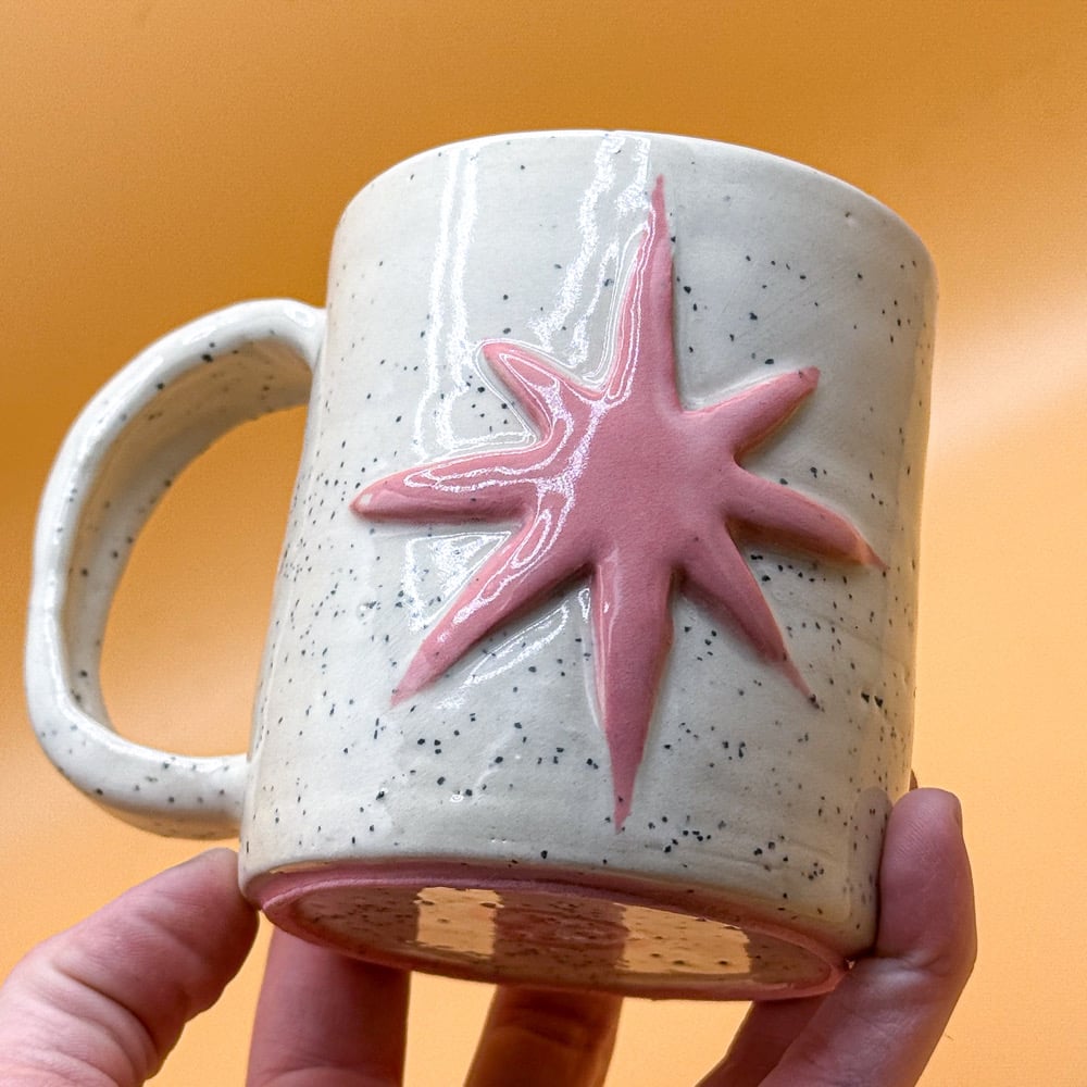 image of starburst speckled mug