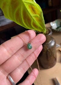 Image 5 of Simple Emerald Gem Drop Necklace 