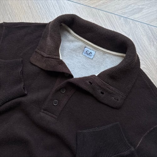 Image of AW 2005 CP Company Wool 1/4 Button Up Sweatshirt, Size XL
