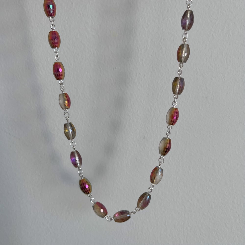 Image of red holographic necklace