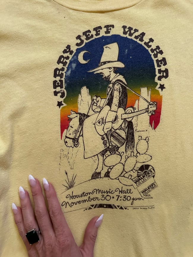 1974 Jerry Jeff Walker concert t shirt 