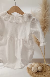 Image 2 of Baby photosession body | Bethany | age 9-12 months | white dots | sitter