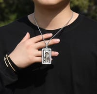 Image 2 of Double rectangle Photo Pendant.