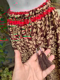Image 8 of M/l Sari PJ lounge set with Bag tassel brown red