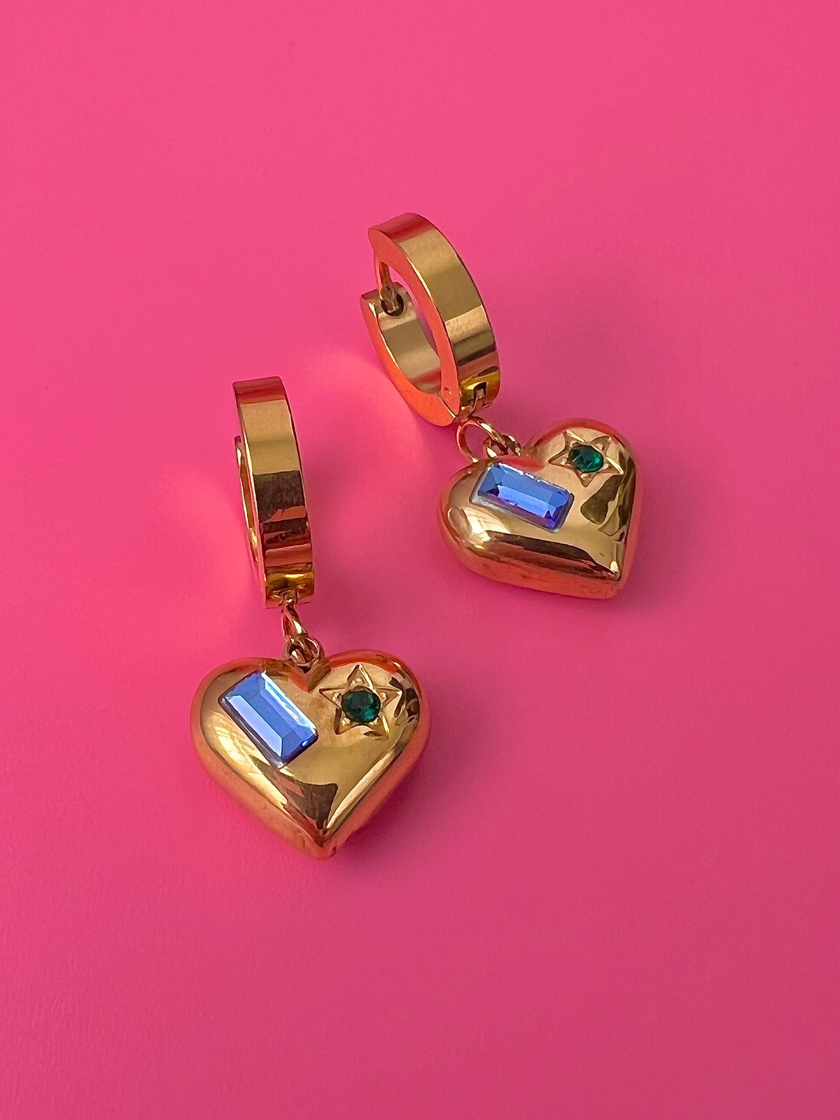Louis Vuitton Strawberry Heart Earrings Metal and Enamel with