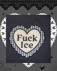 Image 2 of Fuck Ice- Gingham Scalloped Heart TOP