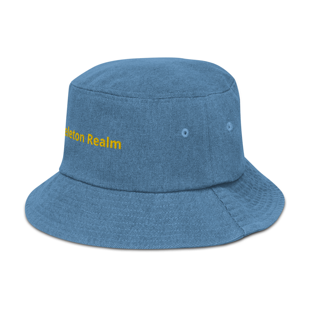 Image of Official Skeleton Realm Denim Bucket Hat