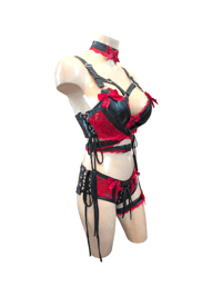 Image 4 of Red and black bow set