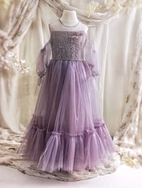 Image 2 of Tulle princess dress for photoshoots | Elvina | size 110 | dusty purple | photo props