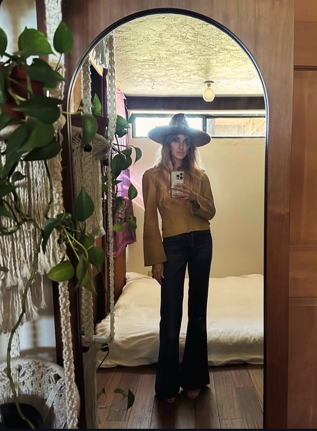 early 1970s leather rocker jacket Santa Fe 60s