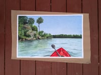 Image 2 of 24x16 'Cedar Lake From the Kayak' Print