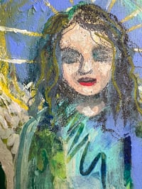 Image 3 of Original Painting. Mixed Media on Wood “New Chapter Angel” by Sheila Cameron