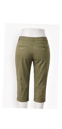 Image 4 of New Sz 2 NY& Co. Olive Capri pants #197*12