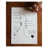 Image 1 of Affiche Plages en Or Saint Jacut noir A4